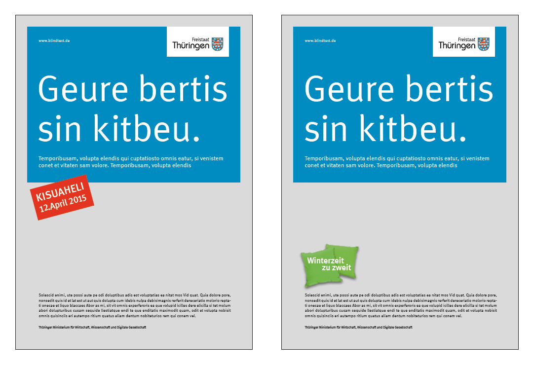 Anzeige mit Störer Varianten