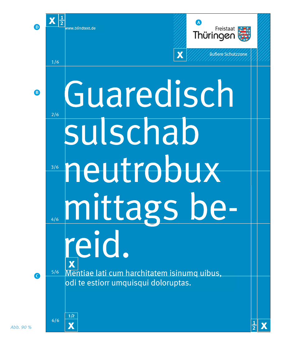 Titelseite ohne Bildmotiv (Vermaßung)