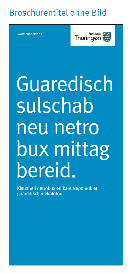 Broschürentitel ohne Bild