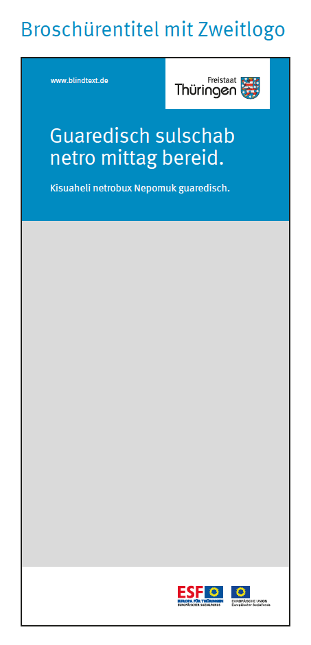 Broschürentitel mit Zweitlogo