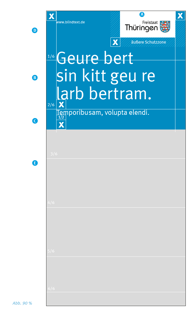 Titelseite mit Bildmotiv (Vermaßung)