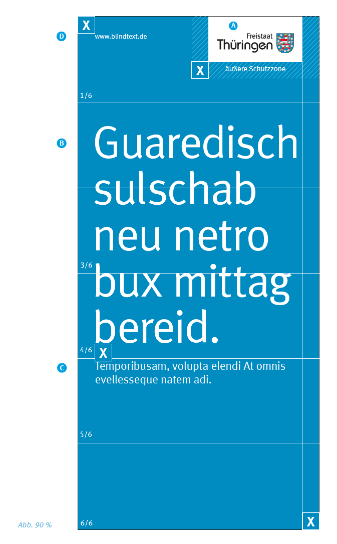 Titelseite ohne Bildmotiv (Vermaßung)