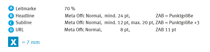 Titelseite ohne Bildmotiv (Vermaßung) - Anmerkung