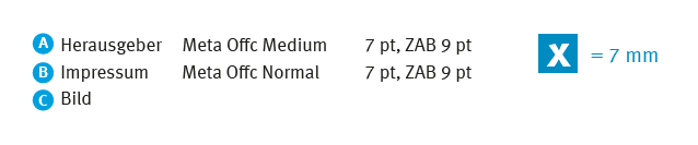 Rückseite mit Bildmotiv (Vermaßung) - Anmerkung