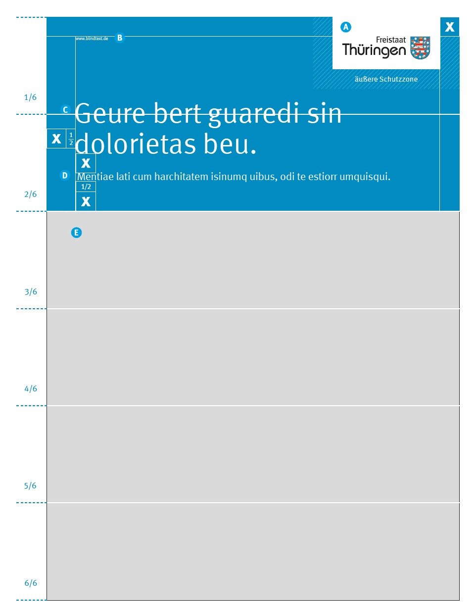 Titelseite mit Bildmotiv (Vermaßung)