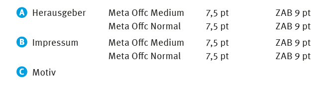 Rückseite mit Bildmotiv (Vermaßung) - Anmerkung