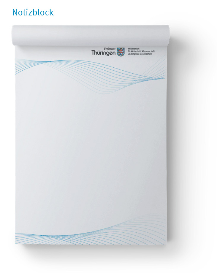 Beispiel Merchandising - Notizblock